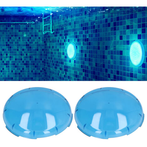 2 Pièces de Couvertures de Lentille pour Éclairage de Piscine 19CM Bleu Transparent Compatible avec Lumière de Piscine (1/5)