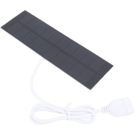 Panneau Solaire 1W Chargeur 5V avec Lampe et Ventilateur Portable (1/5)