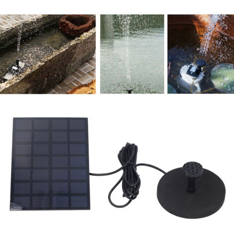 Pompe à Eau Solaire 7V 2.5W pour Fontaine Flottante de Jardin Piscine Mini Étang