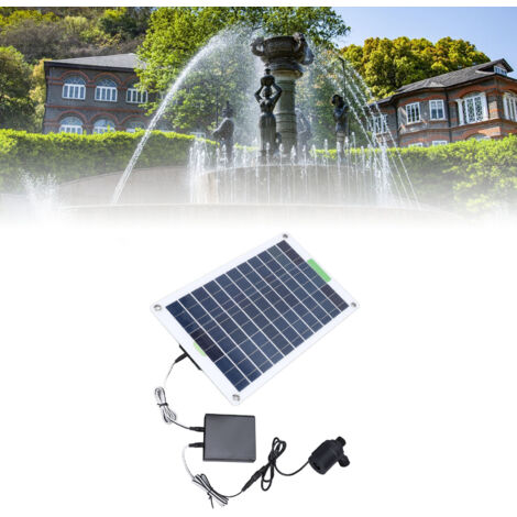 Pompe Solaire 100W Mono-Cristallin 5m de Hauteur avec Boîtier de Stockage Énergie Silencieux pour Fontaines