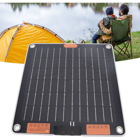 Panneau Solaire Portable 20W Double Face avec Deux Sorties TYPE-C 5V2A Ultra-mince pour Camping et Randonnée (1/5)