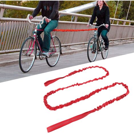 Corde de Traction pour Vélo Enfant - Corde de Remorquage pour VTT et Cyclisme en Famille - Couleur Rouge (1/5)