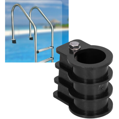 Pièces d'ancrage pour échelle de piscine en plastique Bouchons en caoutchouc noir pour tubes d'échelle-AUTRES (1/5)