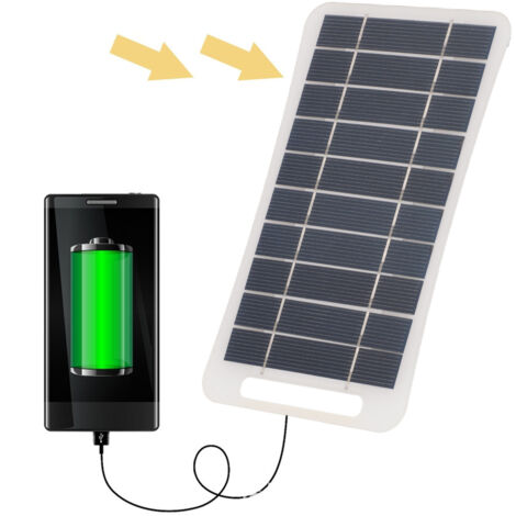 Panneau Solaire Portable 5V 5W avec Poignée et Sortie USB pour Charge d'Urgence (1/5)