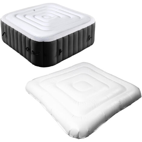 Couverture de Piscine Inflable pour Extérieur Protection Contre la Poussière et l'Eau Housse Carrée pour Spa Baignoire (1/5)