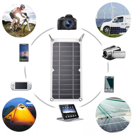 Panneau Solaire Portable 6W 5V USB pour Camping Randonnée Voyage Extérieur (1/2)