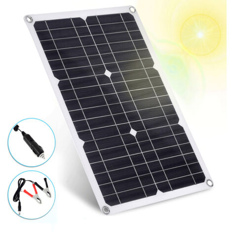 Panneau Solaire Monocristallin Semi-Flex 20W pour Véhicules Alimentation Électrique Composant Photovoltaïque Caravanes Bateaux-AUTRES (1/5)
