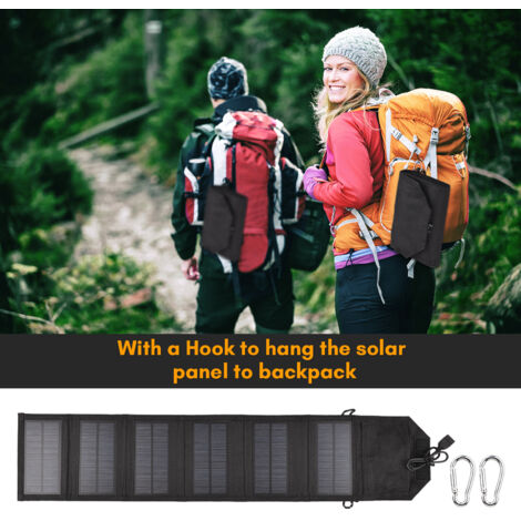 Panneau Solaire Portable 10.5W Rechargeable Pliable - Chargeur Solaire pour Camping Randonnée Voyage-AUTRES