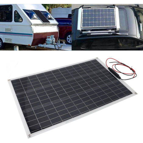 Panneau Solaire Monocristallin 300W 18V avec Câble de Batterie et Contrôleur pour Camping Pique-Nique Caravane-AUTRES