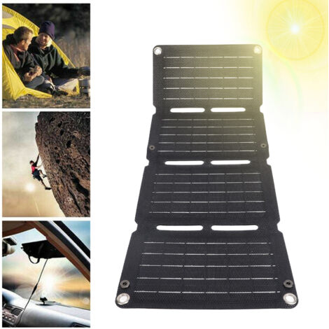 Panneau Solaire Portable 40W Mono-Cristallin Recharge Rapide QC Double USB avec Ventilateur et Sac de Rangement (1/5)