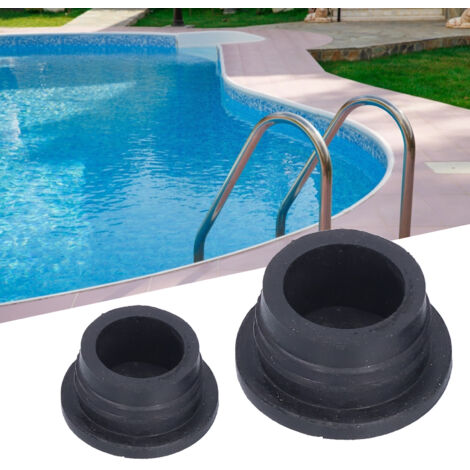 2 Pièces Accessoires d'Échelle de Piscine Bouchons en Caoutchouc Protection Pare-Chocs Noirs pour Sécurité Piscine-AUTRES