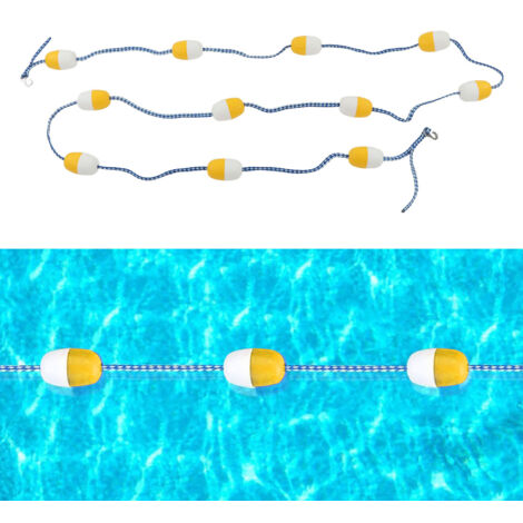 Ligne de Nage pour Piscine 5m avec Bouées Diamètre 7cm - Équipement de Piscine Flottant (1/5)