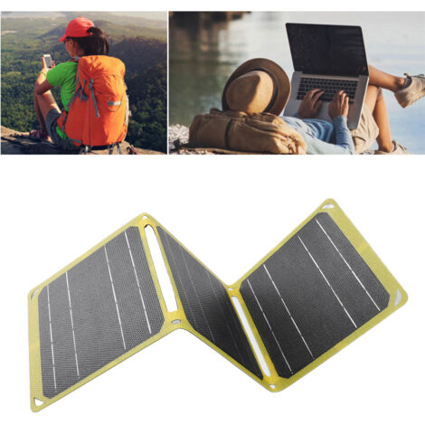 Panneau Solaire Portable 21W Monocristallin ETFE Pliable avec Double USB pour Camping Randonnée Voyage Pêche Charge de Téléphone Batterie-AUTRES