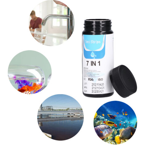 Testeurs de Qualité d'Eau de Piscine 50 Bandes pH Multifonction 7 en 1 (1/5)