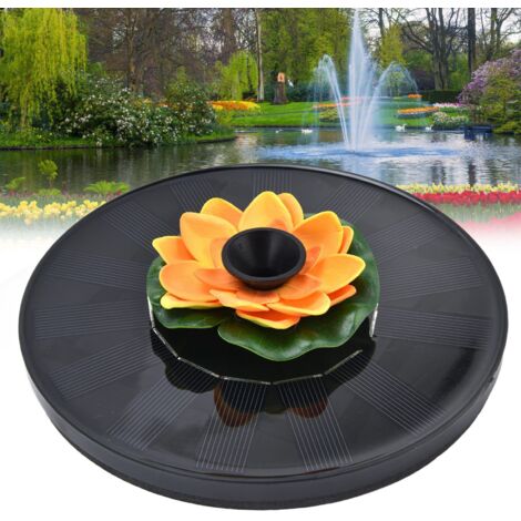 Pompe à Eau Solaire Flottante pour Jardin avec Nénuphar Décoration Étang Extérieur-AUTRES