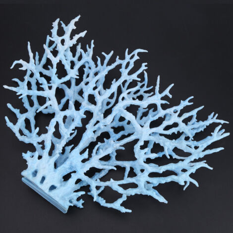 Herbe d'Aquarium Artificielle Souple Corail Bleu Grand Modèle (1/5)