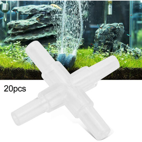 Raccords de Tuyau d'Aquarium Connecteurs en Cristal 4 Voies pour Pompe à Air - Lot de 20-AUTRES (1/5)