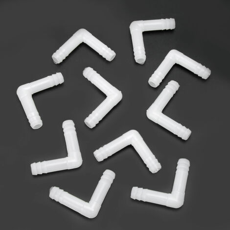 Accessoires pour Pompe à Air Aquarium Raccords de Tuyau 8mm Coudes 10 Pièces par Paquet