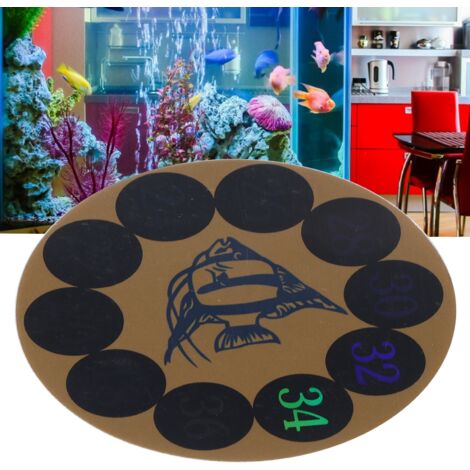 Thermomètre d'Aquarium Autocollant Rond Précis et Fiable pour Contrôler la Température de l'Eau des Poissons (1/5)