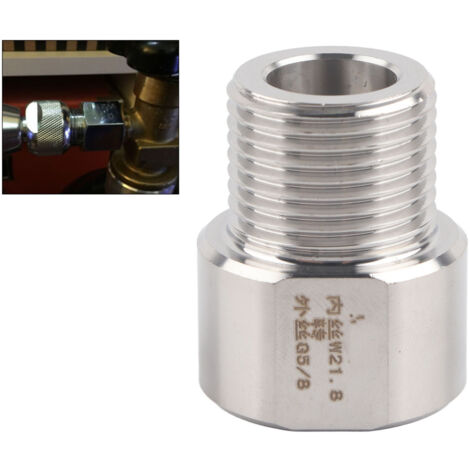 Raccord Adaptateur de Régulateur CO2 pour Bouteille en Acier ou Aluminium Passage Métrique à Filetage Impérial W21.8 vers G5/8-AUTRES