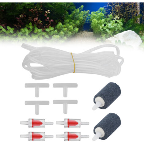 Accessoires pour Aquarium Pompe à Air Tête de Diffusion Cylindrique Raccord en T Valve d'Arrêt Tubing Ensemble-AUTRES (1/5)