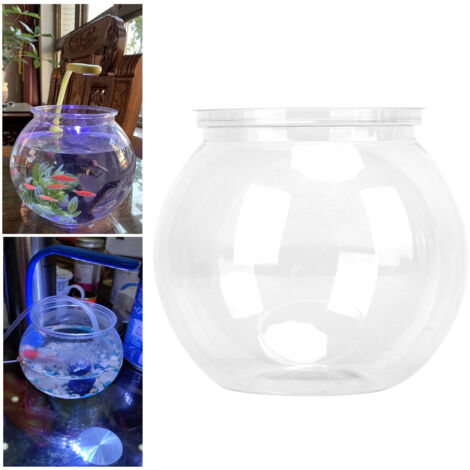 Aquarium Transparent Rond pour Poissons d'Or - Grand Modèle pour Salon et Bureau-AUTRES