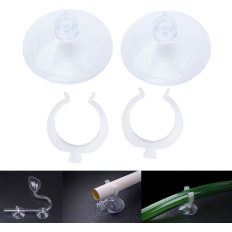 Supports Aimantés Réchauffeurs et Tuyaux pour Aquarium - Organiseur de Tuyaux avec Ouverture - Pour Lumières Submersibles - Convient 25-34mm (1/5)