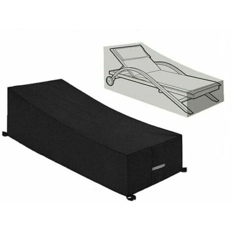 Housse de protection bain de soleil Oxford 210D - Imperméable, anti-UV, noir - 210x75x40/80CM (1/3)