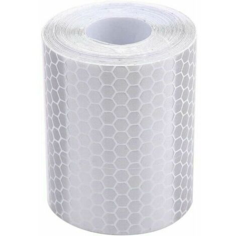 Ruban réfléchissant de sécurité 5 cm x 3 m, idéal pour véhicules, motos, remorques et camions (blanc) (1/4)