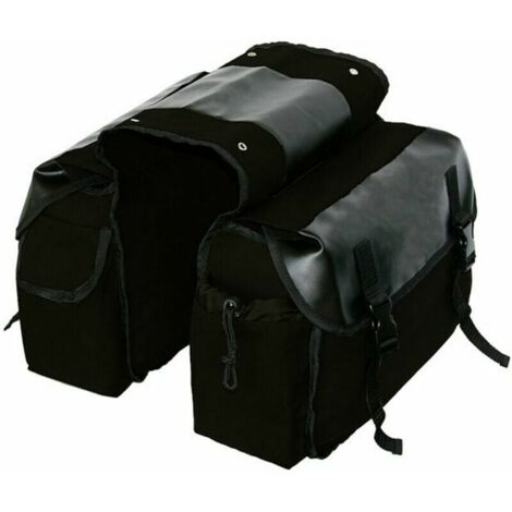 Sacoche de selle moto grande capacité - Sac à outils latéral imperméable, noir