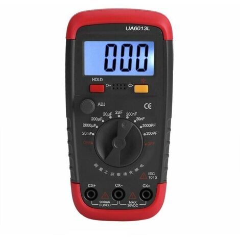 Testeur de Condensateurs Numérique Professionnel , 0,1 pF-20 000 µF, Écran LCD Rétroéclairé, Étui Inclus (1/4)