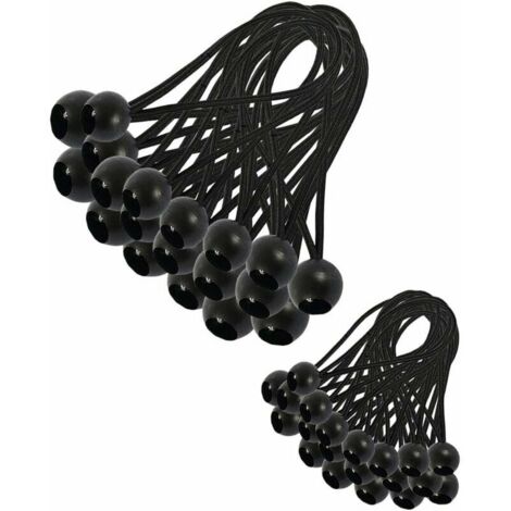 Lot de 30 tendeurs élastiques 200 mm pour camping et aménagement extérieur (1/5)