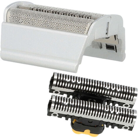 Kombipack Rasoir - vhbw Bloc de Lames + Double Feuille de Rasage pour Braun Flex XP/XP II 5770, 5729 - Noir Argent-Produit compatible (1/4)