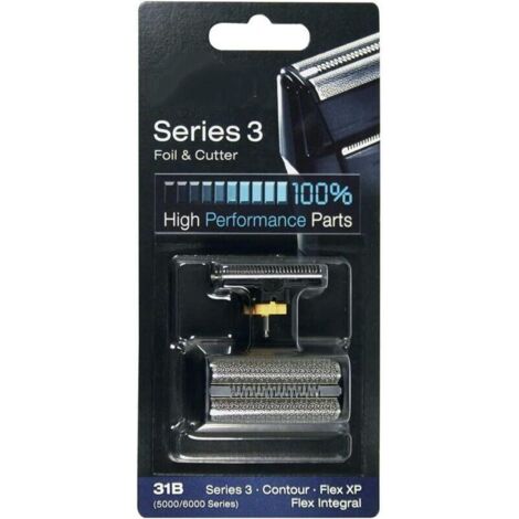 Pièce de rechange pour rasoir électrique - 31B - Compatible Braun Série 3/5000/6000 - Noir-Produit compatible (1/3)