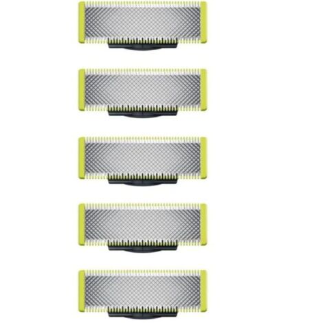 Lames de rechange en acier inoxydable pour rasoirs/tondeuses, pack de 5, idéales pour le rasage, le trimming et le styling-Produit compatible (1/4)