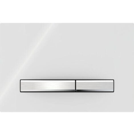 Plaque de commande  Sigma50 pour double chasse, Métallic-Chrom, Chrom/Blanc-Produit compatible (1/4)