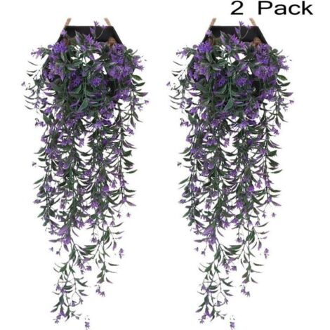 2 Pièces de Lierre Artificiel Violet pour Décoration de Mariage et Jardin - Faux Lierre Chute Feuille (1/4)