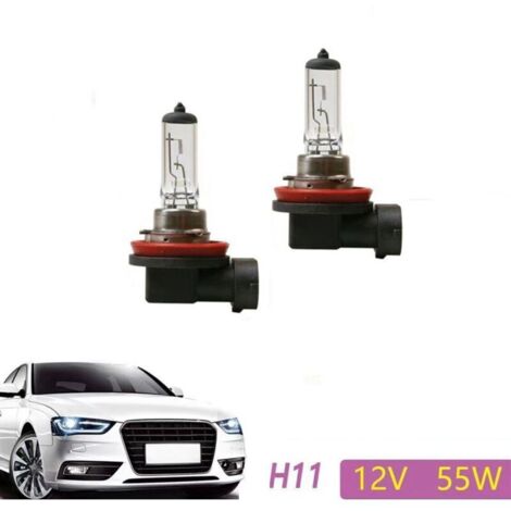 Phares de voiture halogène H11, 3000K, 55W, 12V, lumière chaude (1/2)