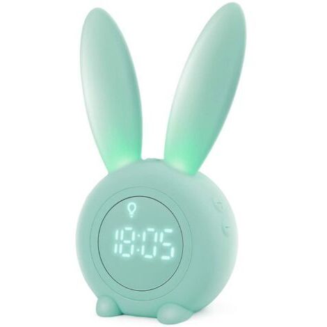Réveil Lapin Intelligent avec Ajustement Automatique de la Lumière, Affichage Heure/Date/Temperature, Contrôle Musique ou Vibration (1/5)