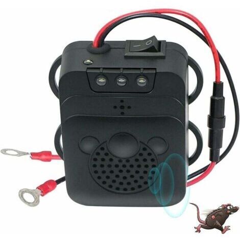 Détecteur ultrasonore anti-nuisibles avec flash LED, pour garage et ...