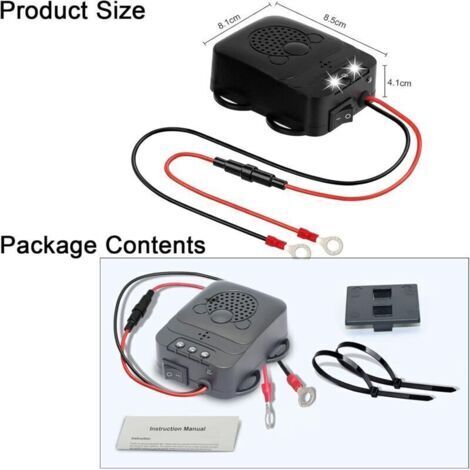 Détecteur ultrasonore anti-nuisibles avec flash LED, pour garage et ...