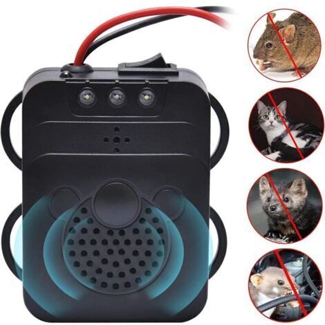 Détecteur ultrasonore anti-nuisibles avec flash LED, pour garage et ...