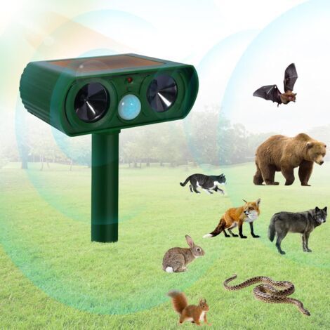 Défense ultrasonique solaire pour animaux - Jardin & Extérieur - Anti-chats, oiseaux, chiens, souris, renards (1/5)