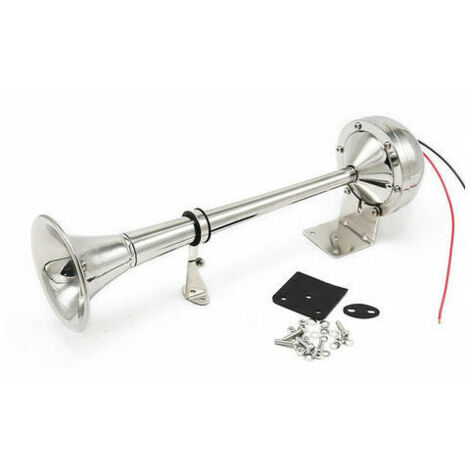 Klaxon maritime en acier inoxydable 125 dB - Klaxon de bateau 12V, son puissant et durable