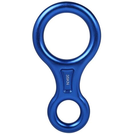 Descendeur d'escalade robuste 35 kN, équipement de descente en aluminium forme 8 pour activités extérieures
