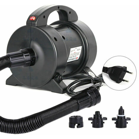 Pompe de gonflage électrique 1600W : rapide, portable, 2 buses incluses pour matelas et bateaux