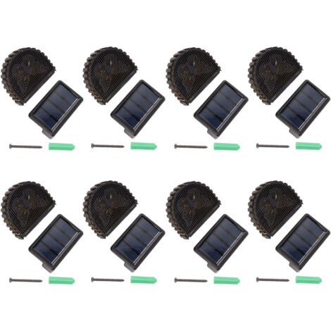 8 Ensembles Lampes Solaire LED Décoratives pour Murs Extérieurs Cour Terrasse avec Batterie Intégrée-KZQ (1/5)