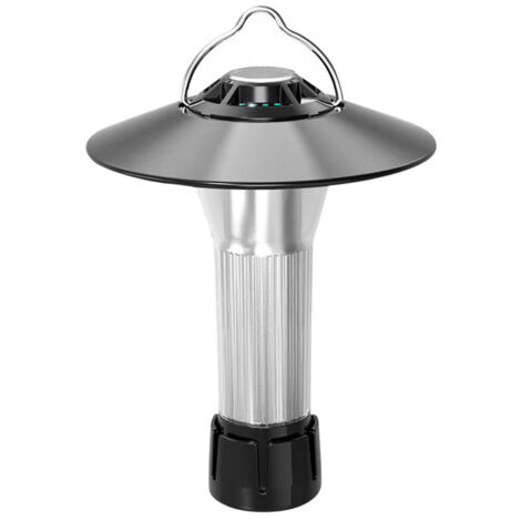 Lampe de Camping Portable avec Crochet et Trépied Rechargeable USB Lumière d'Urgence pour Extérieur Lampe de Camp Lumineuse Blanche Charge Type-C-KZQ