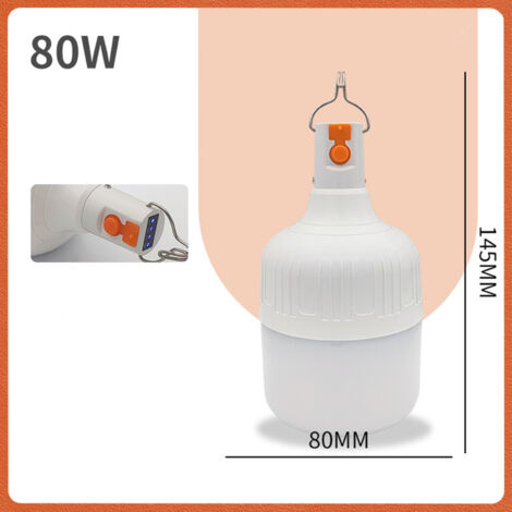Lumières de Nuit Rechargeables pour Marché et Étals - Lampes Extérieures d'Urgence avec Charge USB - KZQ