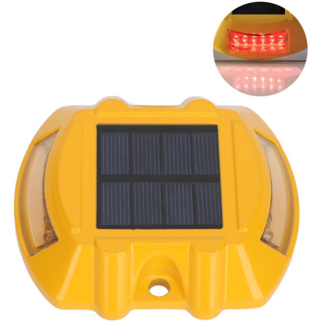 Lumières Solaire pour Allée Professionnelles Étanches IP68 Aluminium LED Induction Automatique pour Jardin Cour Terrasse Rouge 6V 1.8W-KZQ